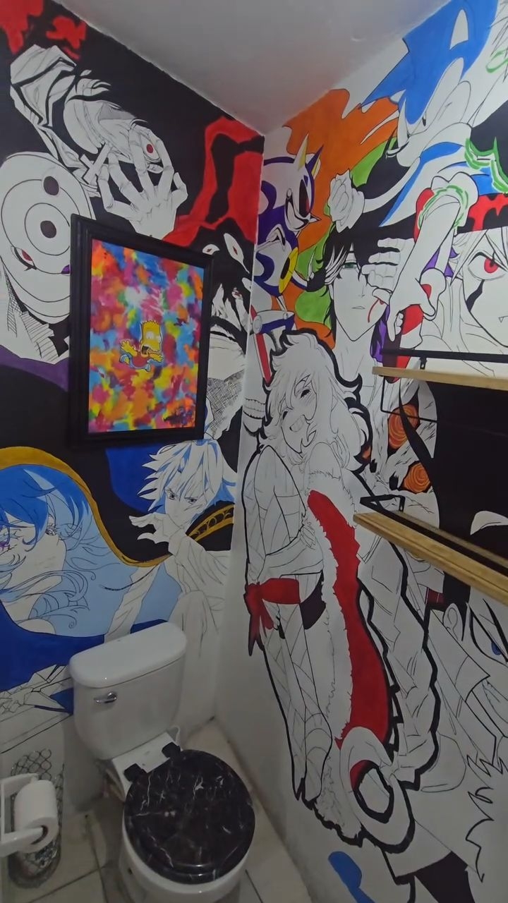 Custom painted mural artwork inside Ravenz Realm